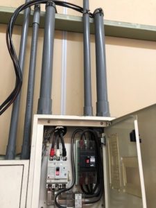 愛知県弥富市の倉庫にて分電盤及びコンセントの取付電気工事