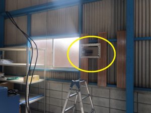 名古屋市南区の工場にて動力用分電盤の取付電気工事